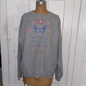 Marvel Wolverine Faux Cross-stitch Unisex Sweatshirt XL